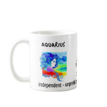 aquarelle signe et caractéristiques du zodiaque Aq