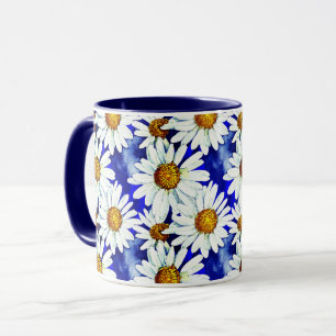 Mug Aquarelle sur Denim Blue