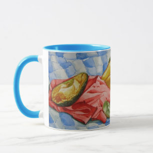 Mug aquarelle toujours image de vie des fruits exotiqu