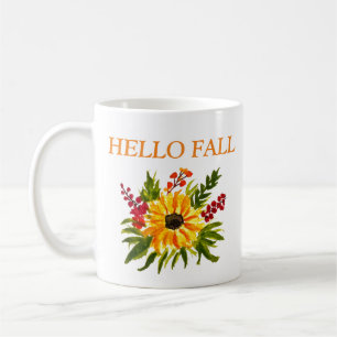 Mug Aquarelle Tournesols mignons automne Rustique auto
