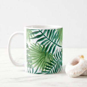 Mug Aquarelle tropicale de palmettes