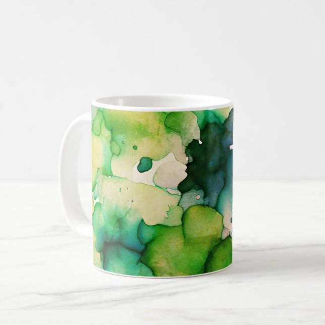 Mug Aquarelle verte (Devant gauche)