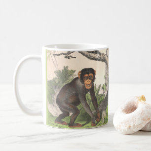 Mug Aquarelle Vintage de singe de la jungle
