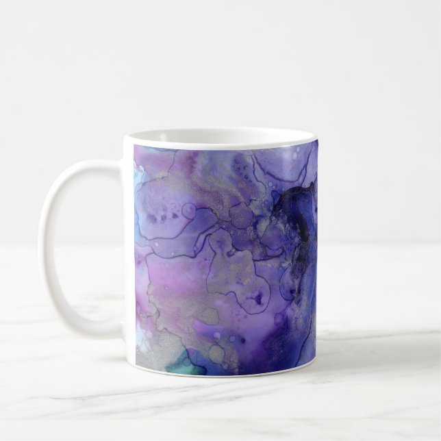 Mug Aquarelle violette (Gauche)