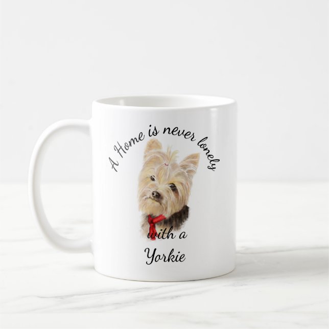 Mug Aquarelle Yorkshire Terrier Yorkie Chien Animal an (Gauche)