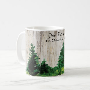 Mug Aquarelles rustiques en bois Camping en plein air