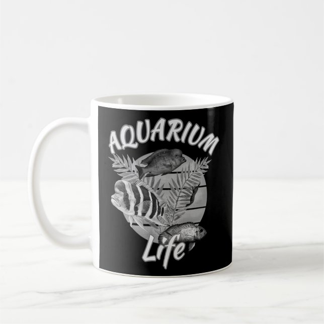 Mug Aquarium Fish Life Frontosa Cichlid Cerise crevett (Gauche)