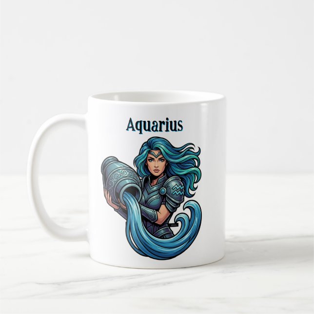 Mug Aquarius Traits and Dates  | Water Bearer (Gauche)