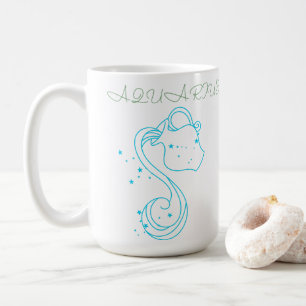 Mug Aquarius Zodiac Design - Unique Astrologie Art pou