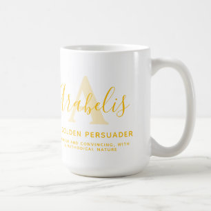 Mug Arabelis nom signification et monogramme Un jaune