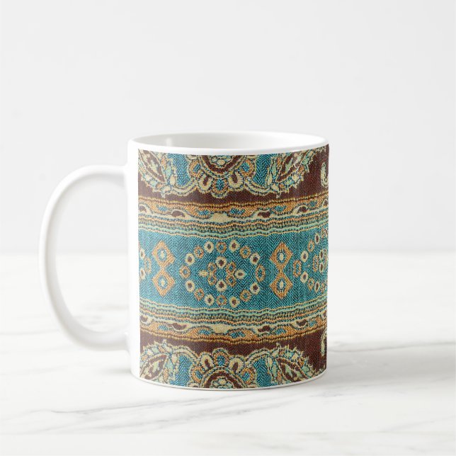 Mug Arabesque Fabric Paisley Oriental Design (Gauche)