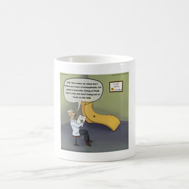 Mug Araignée avec Arachnophobie Drôle Comique (Centre)