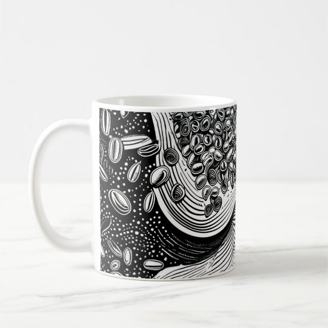 Mug Arbre à café arabique avec brosse calligraphique (Gauche)