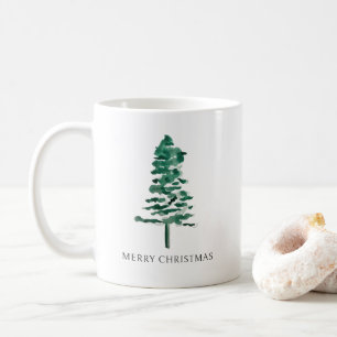 Mug Arbre à pin d'eau Noël moderne