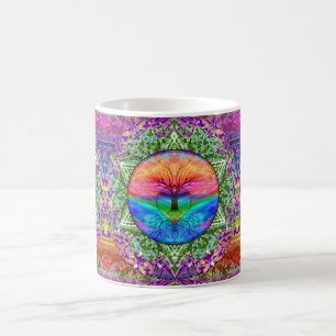 Mug Arbre de la vie apaisant dans des couleurs