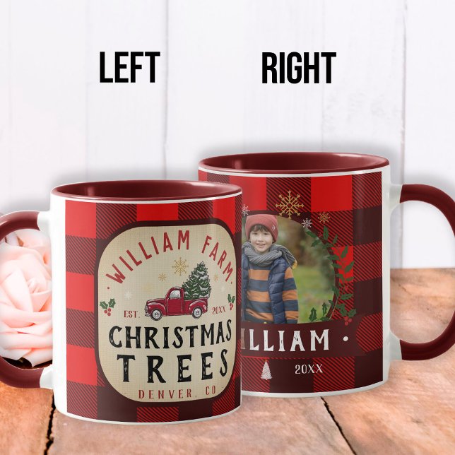 Mug Arbre de Noël Agritourisme Pine Arbres style ferme (Créateur téléchargé)
