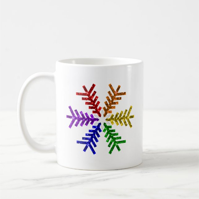 Mug Arbre de Noël Arbre en arc-en-ciel Musique de floc (Gauche)