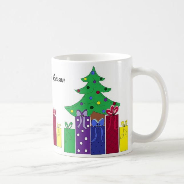 Mug Arbre de Noël avec présentoirs enveloppés (Droite)