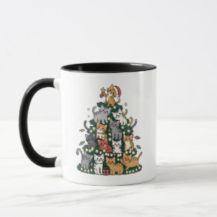 Mug Arbre de Noël Chat Drôle Chaton Animal de Compagni