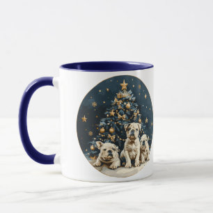 Mug Arbre de Noël Chien de taureaux Anglais Chien de C