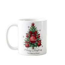 Arbre de Noël Élégant Cadeau avec Nom Personnalisé
