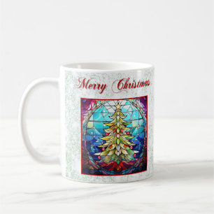 Mug Arbre de Noël en verre teinté Parties scintillant 