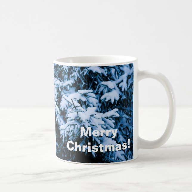 Mug Arbre de Noël hivernal neige (Droite)