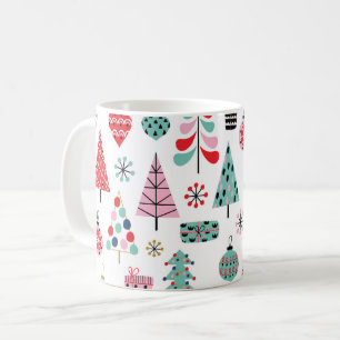 Mug Arbre de Noël moderne   Motif de vacances joyeux