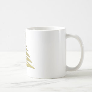Mug Arbre de Noël Moderne Pochoir Impression Or