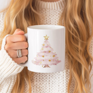 Mug Arbre de Noël rose Bow