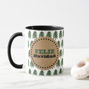 Mug Arbre de Noël simple Feliz Navidad