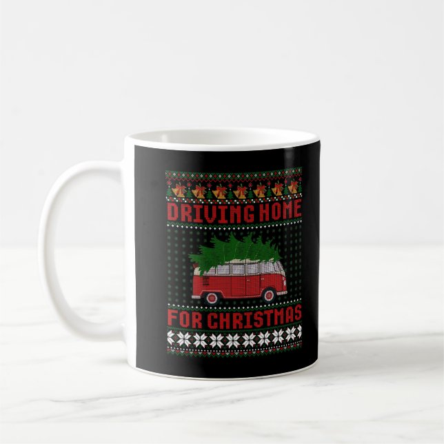 Mug Arbre de Noël sur la voiture Van Xmas Doux moche T (Gauche)