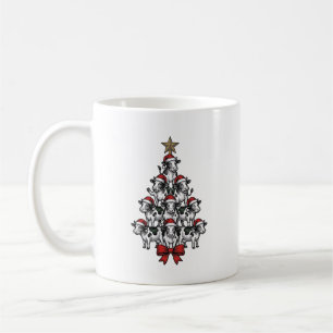 Mug Arbre de Noël vache Gravure vintage Ferme de vacan