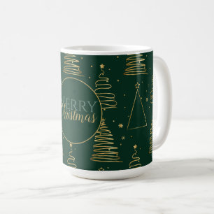Mug Arbre de Noël vert minimal