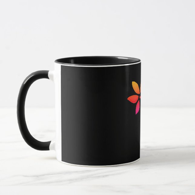 Mug Arbre de palmier arc-en-ciel avec arrière - plan b (Gauche)
