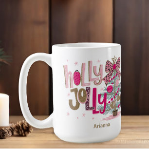 Mug Arbre en or rose Noël joyeux et chaleureux