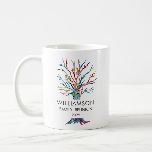 Mug Arbre Familial Personnalisé Famille Réunion Café M (Gauche)