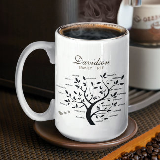 Mug Arbre généalogique personnalisé (20 noms)