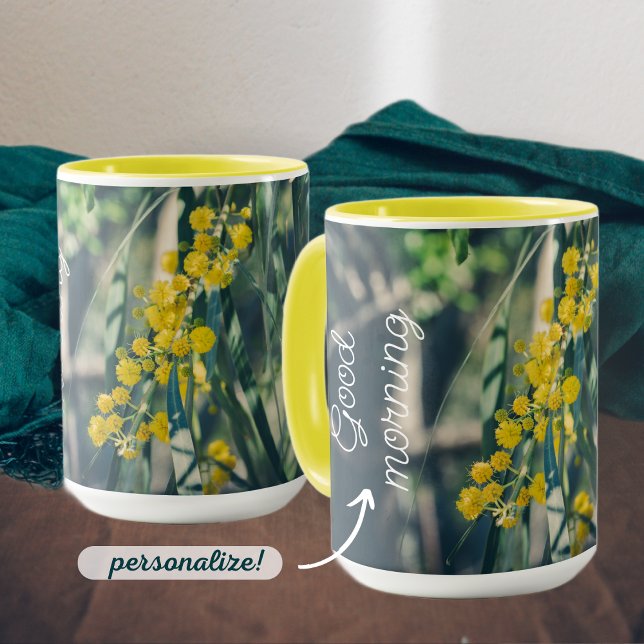 Mug Arbre Mimosa aux fleurs jaunes (Créateur téléchargé)