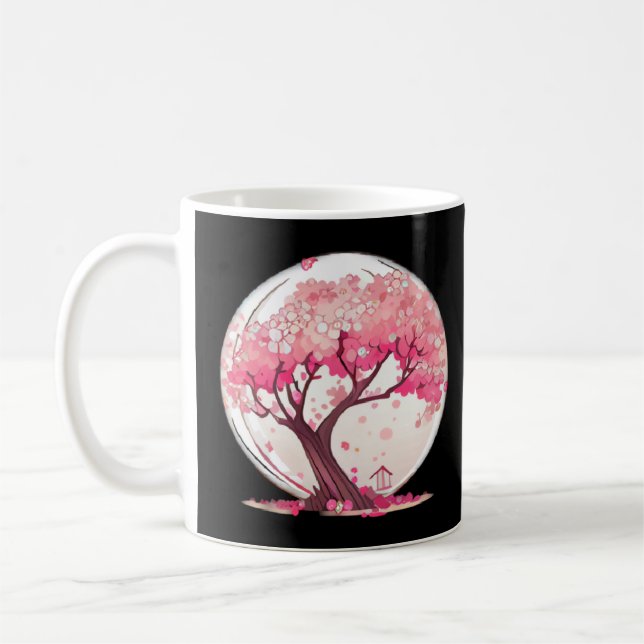 Mug Arbre sphérique dynamique et inspirant en fleurs d (Gauche)