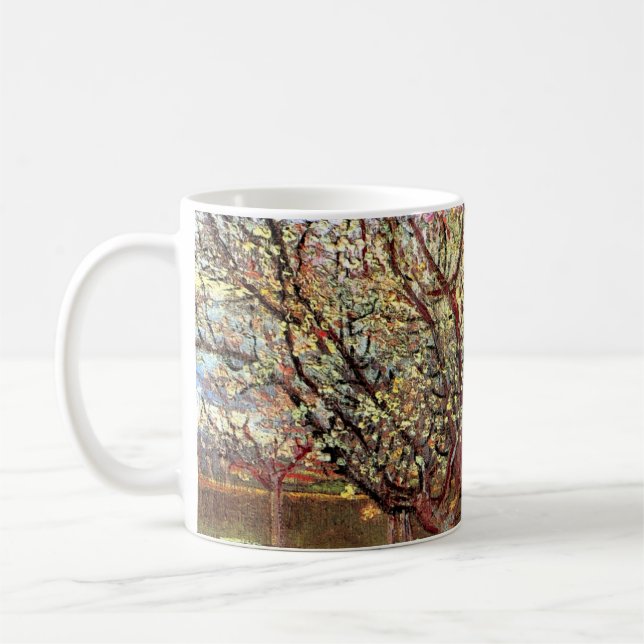 Mug Arbres abricot en fleurs par Vincent van Gogh (Gauche)