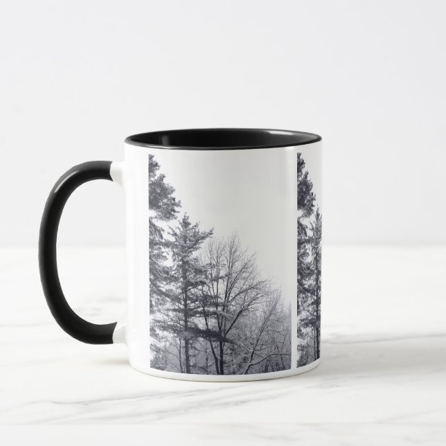 Mug Arbres couverts de neige : Verticaux (Gauche)