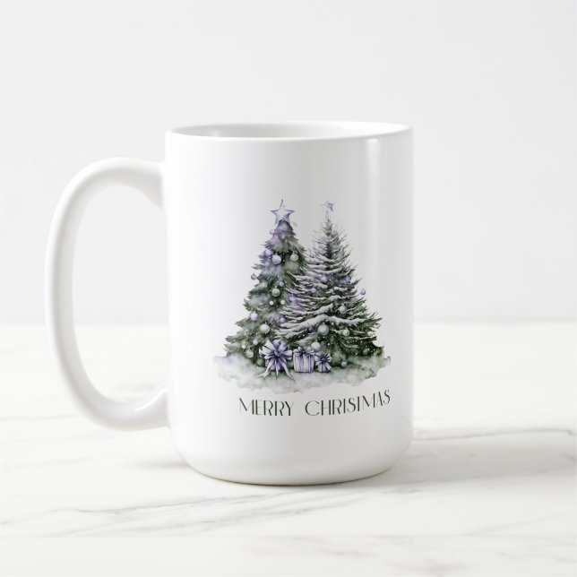 Mug Arbres de Noël élégants (Gauche)