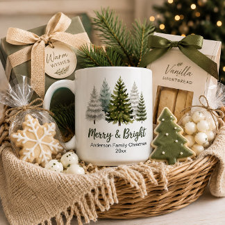 Mug Arbres de Noël Gai et Lumineux Souvenir de Famille