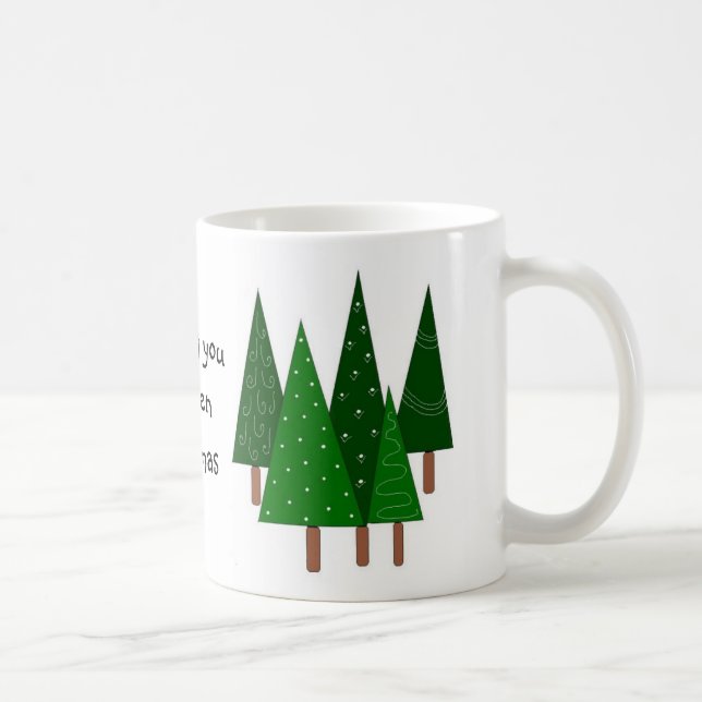 Mug Arbres de Noël verts (Droite)