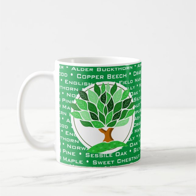 Mug Arbres du Royaume-Uni et de l'Europe. (Gauche)