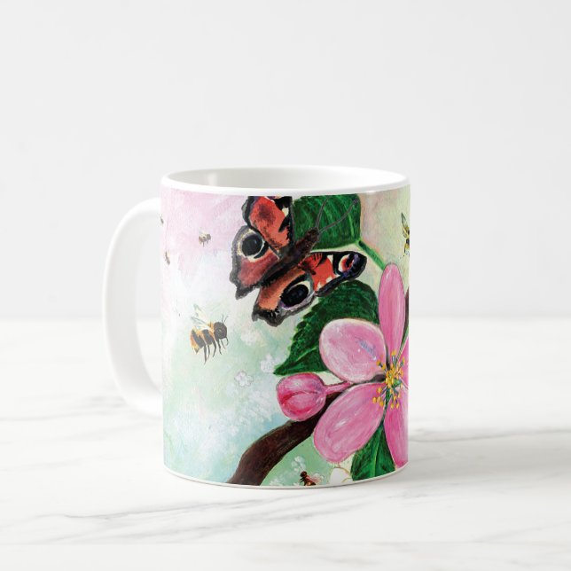 Mug Arbres en fleurs pour abeilles et autres pollinisa (Devant gauche)
