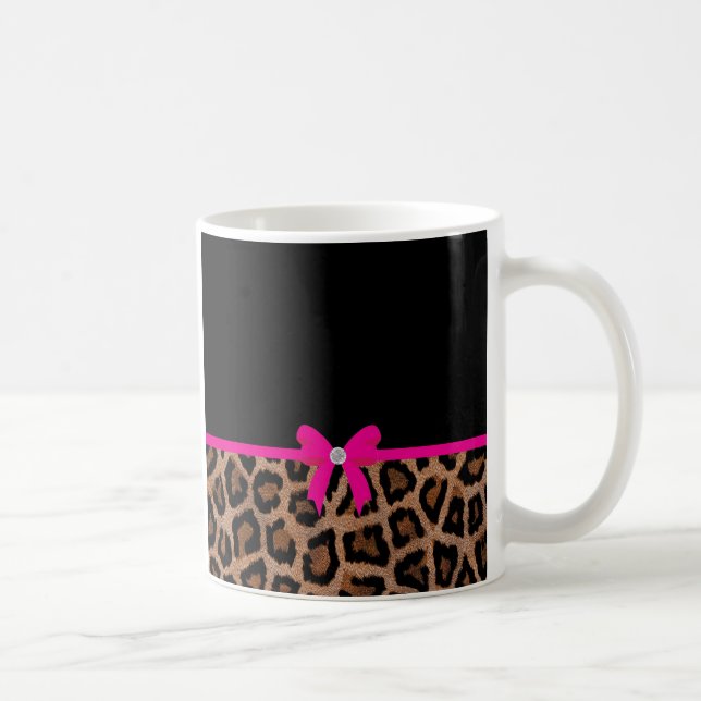 Mug Arc à la mode de léopard de roses indien et de (Droite)