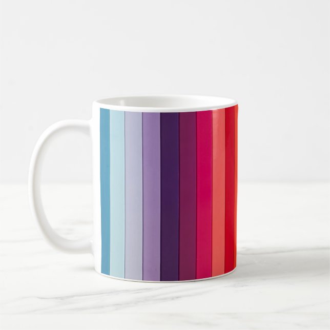 Mug Arc-en-ciel à bandes multiples (Gauche)