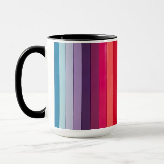 Mug Arc-en-ciel à bandes multiples (Gauche)